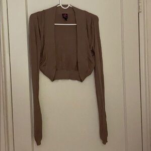 2Bebe cropped brown cardigan size: S